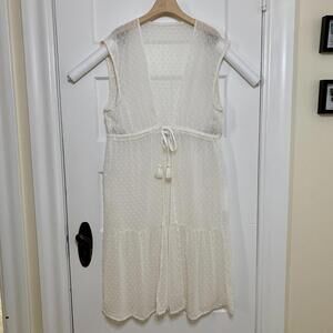 Lauren Conrad Duster Vest Womens Large Ballet Bohemian Cottagecore Dainty Fairy